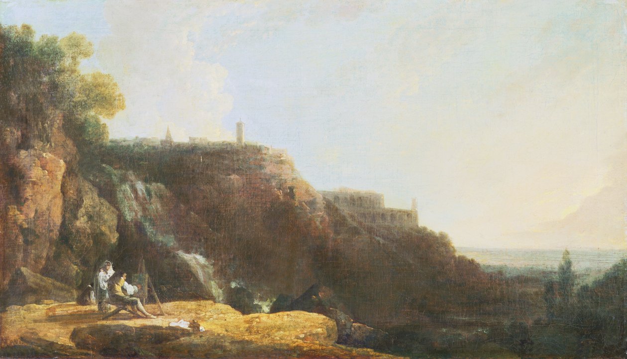 La Grande Cascade et Villa de Mécène à Tivoli - Richard Wilson