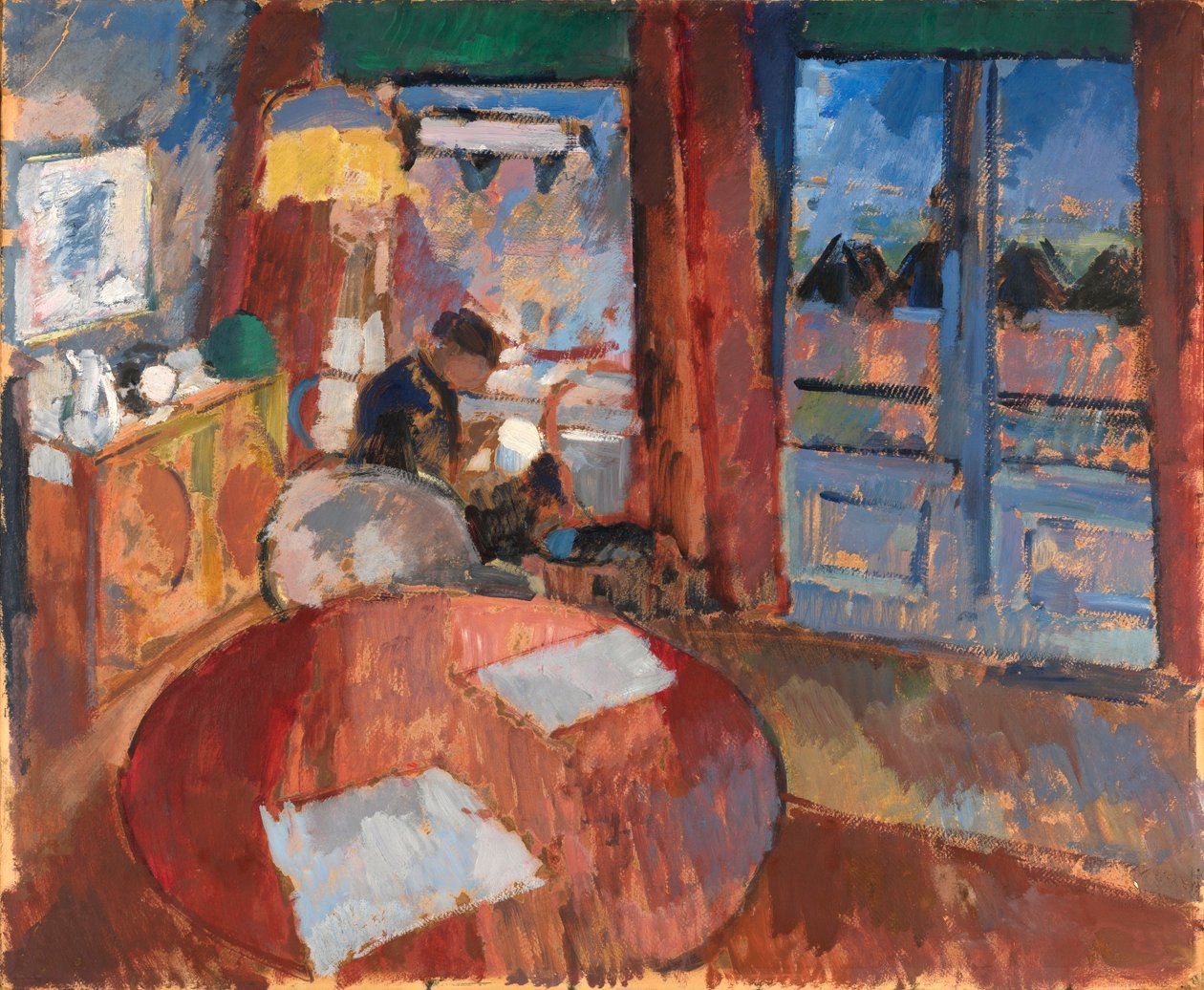 Intérieur avec brodeuse - Rik Wouters