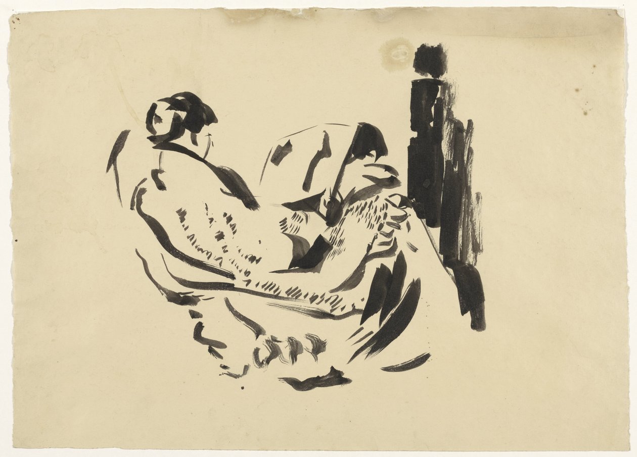 Étude de Nel Wouters, assise dans un fauteuil - Rik Wouters