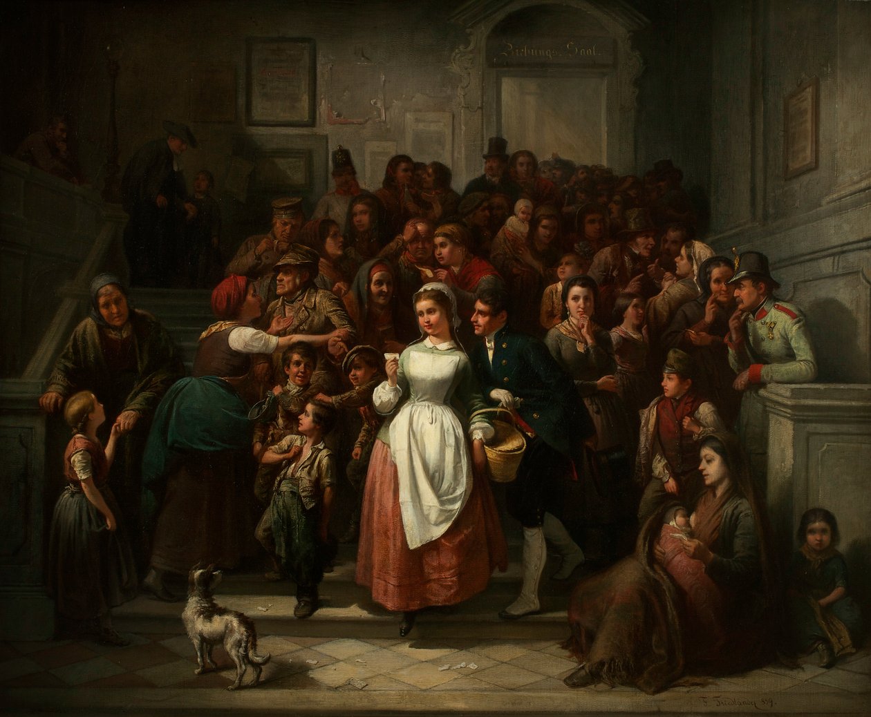 Après le tirage de la loterie, 1859 - Ritter von Malheim Friedländer Friedrich