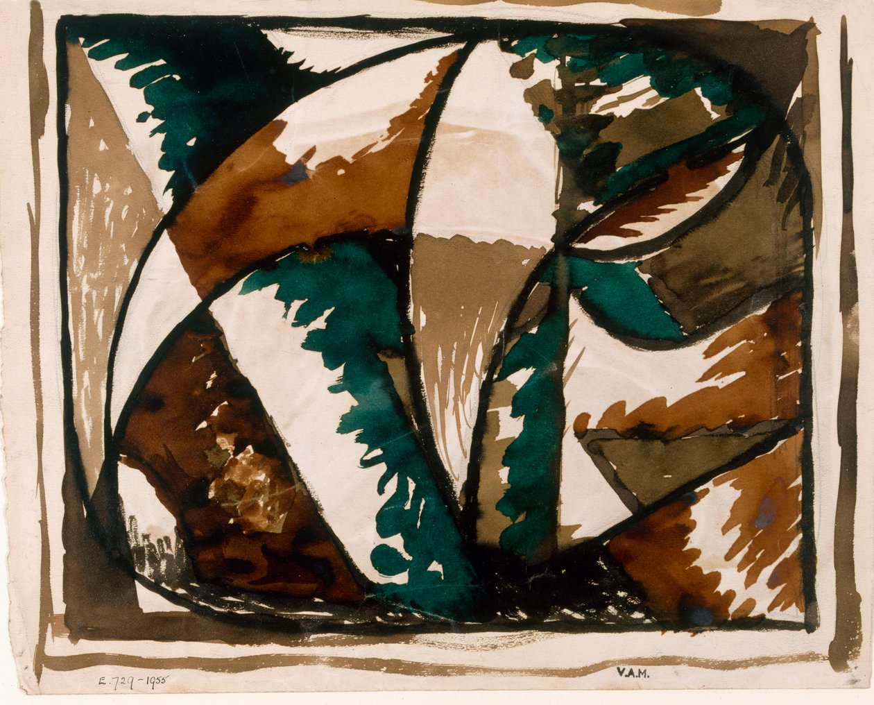 Ours traqueur, design pour tapis, c.1915-16 - Roald Kristian