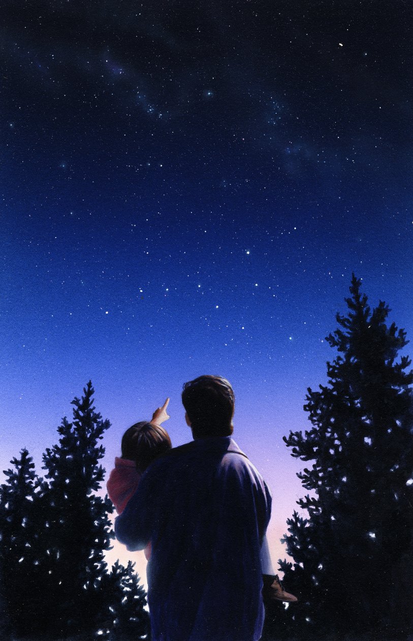 Père et fille, 2002 (acrylique sur panneau) - Rob Wood