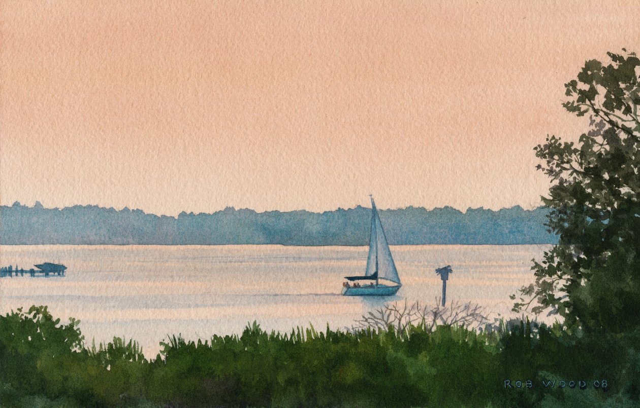 Sailing Home, 2008 (aquarelle sur papier) - Rob Wood