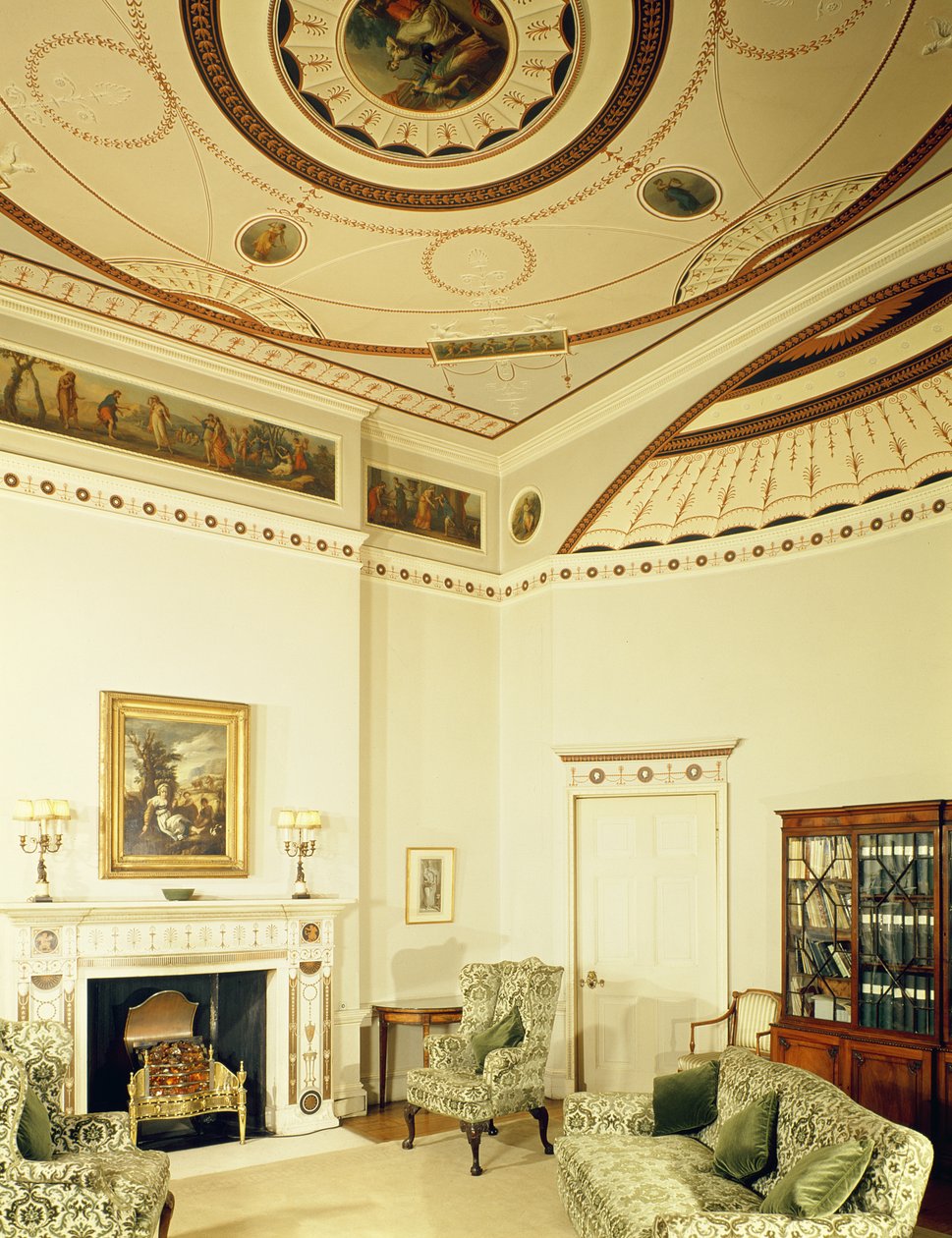 La salle étrusque conçue par Robert Adam dans le style néoclassique, 1777 - Robert Adam