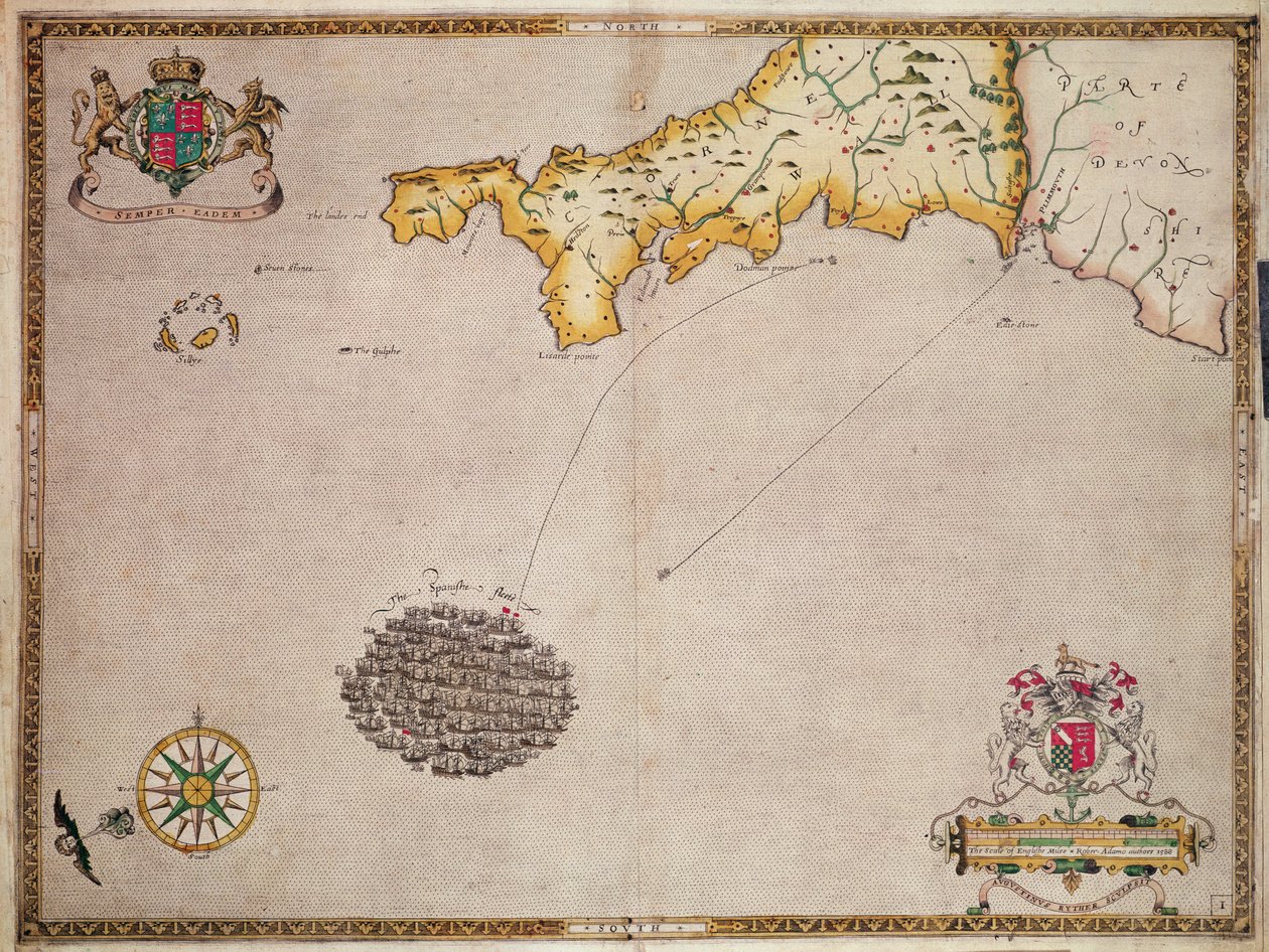 Carte No. 1 montrant la route de la flotte de l