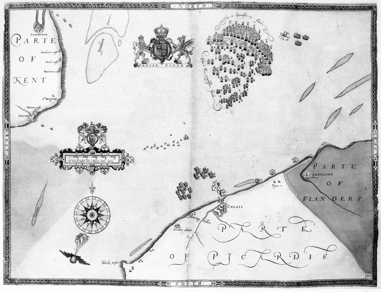 Carte No.10 montrant la route de la flotte de l