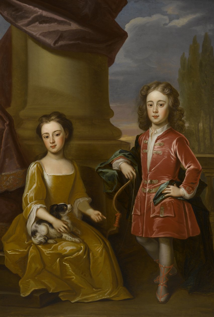 Double portrait de Dudley North et de sa sœur, Anne, 1714 - Robert Byng or Bing