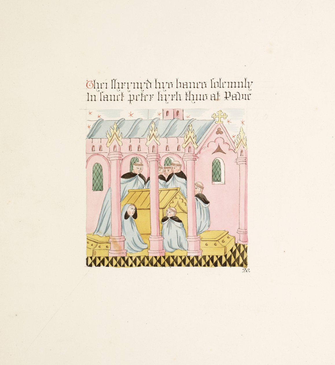 Ms. New Coll 380, f29r. Les antiquités de la cathédrale Sainte-Marie de Carlisle, dessinées par Robert Carlile, 1795 - Robert Carlile