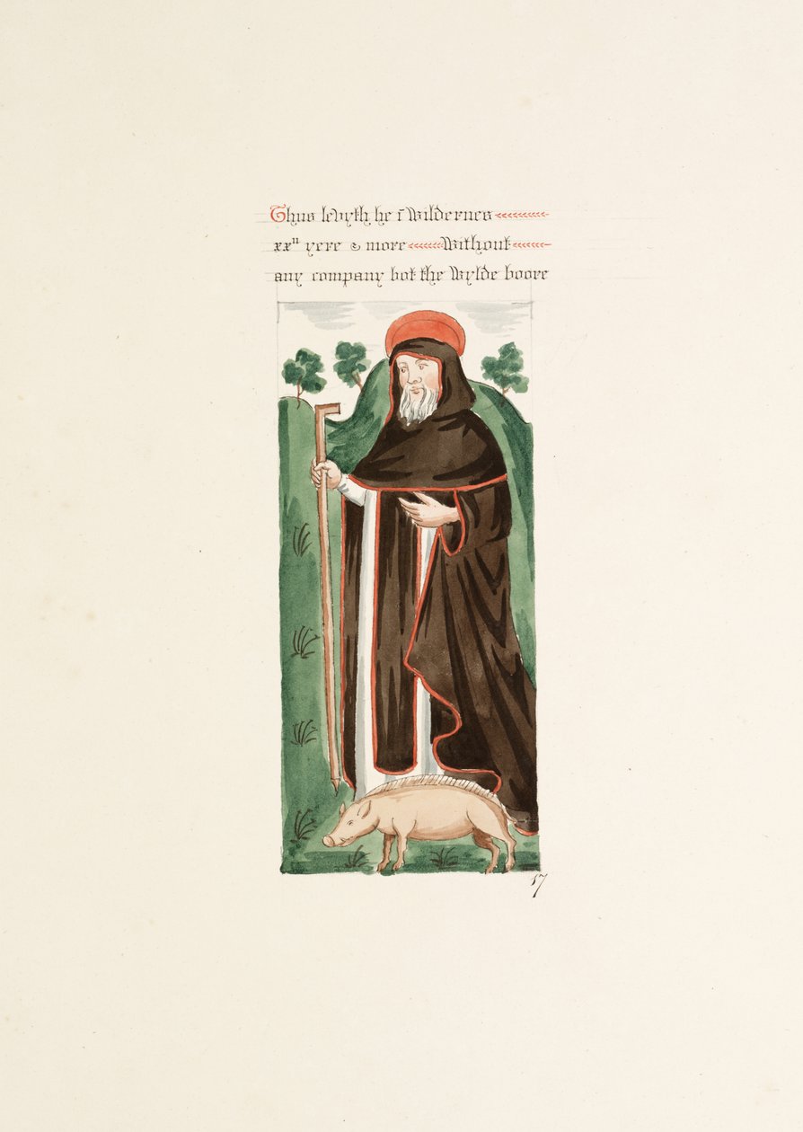 Ms. New Coll 380, f47r. Les antiquités de la cathédrale Sainte-Marie, Carlisle, dessinées par Robert Carlile, 1795 - Robert Carlile