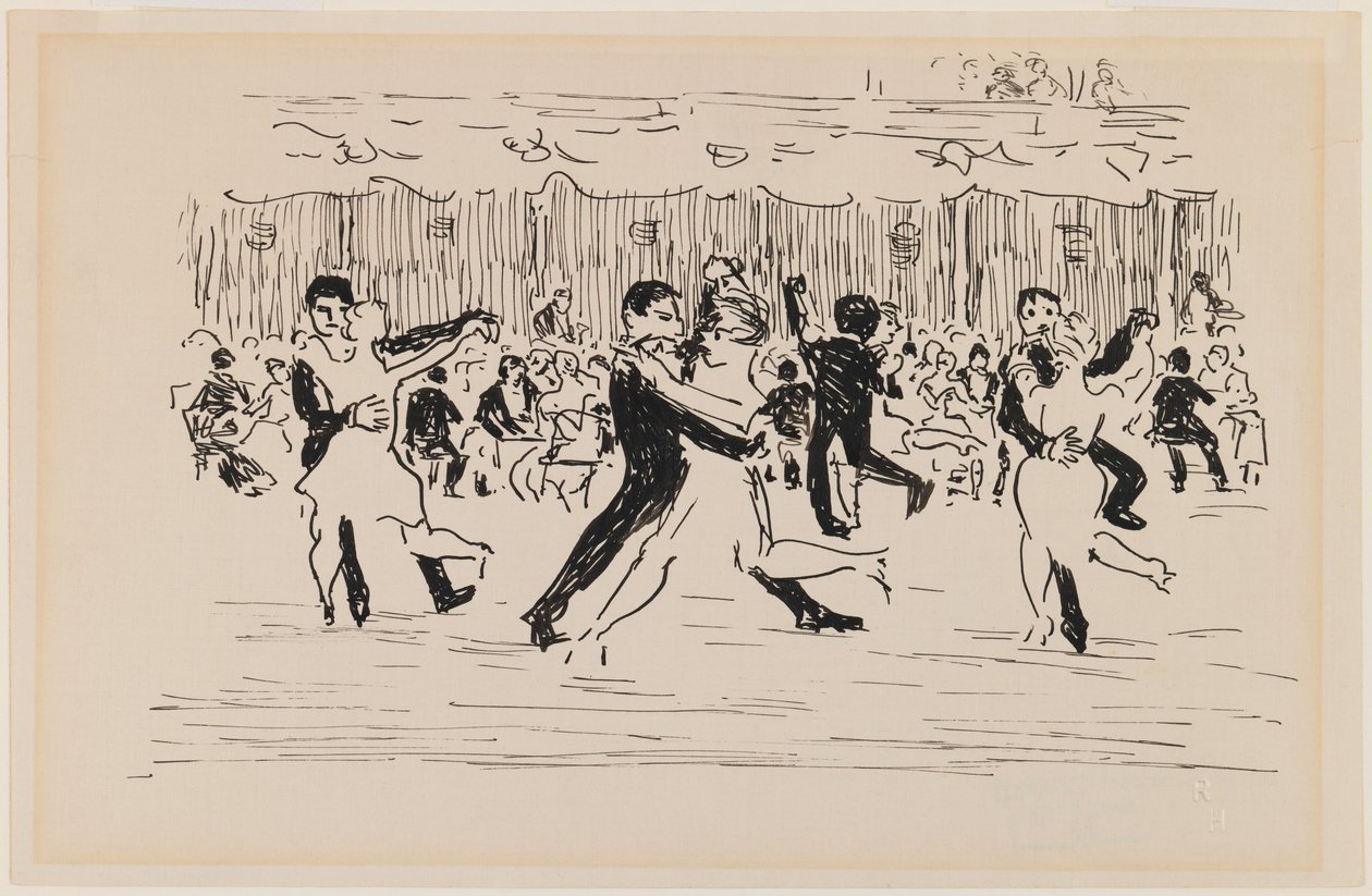 Scène de bal (couples dansant) - Robert Cozad Henri