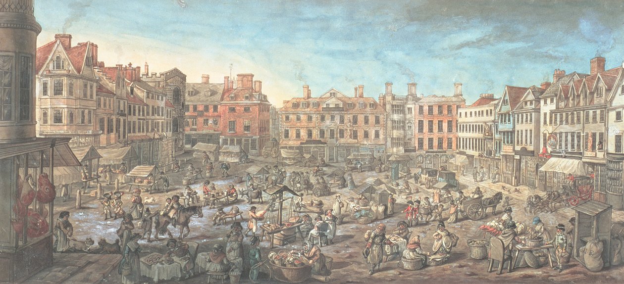Place du marché de Norwich, 1799 - Robert Dighton