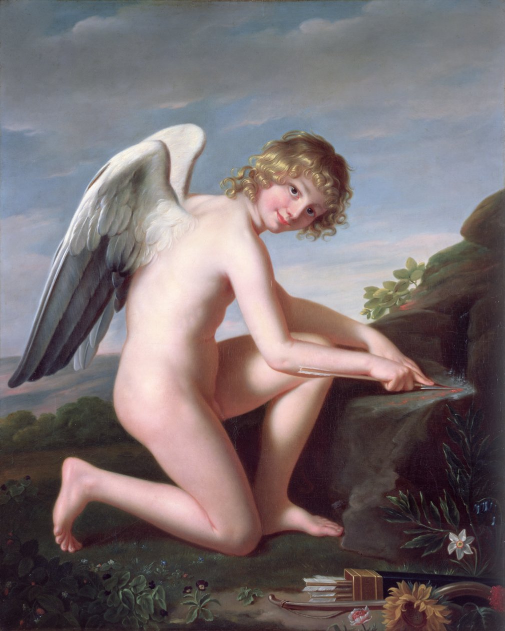 Cupidon aiguisant ses flèches, 1798 - Robert Lefevre
