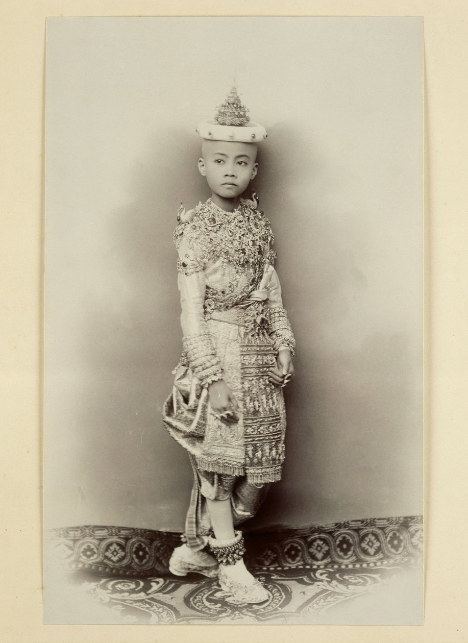 Prince siamois à la cérémonie de la coupe du chignon, 1890 - Robert Lenz