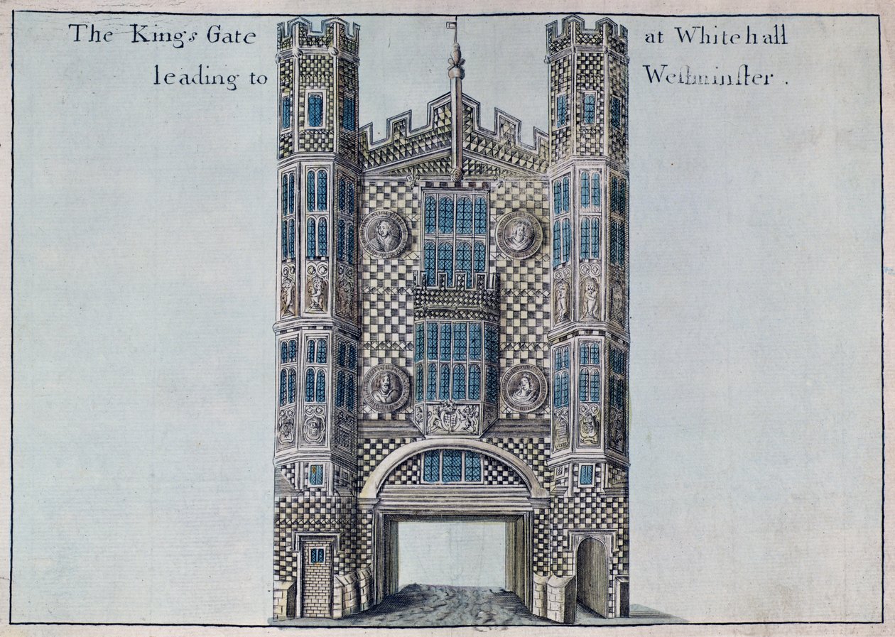 Whitehall : La porte du roi menant à Westminster, tiré de 