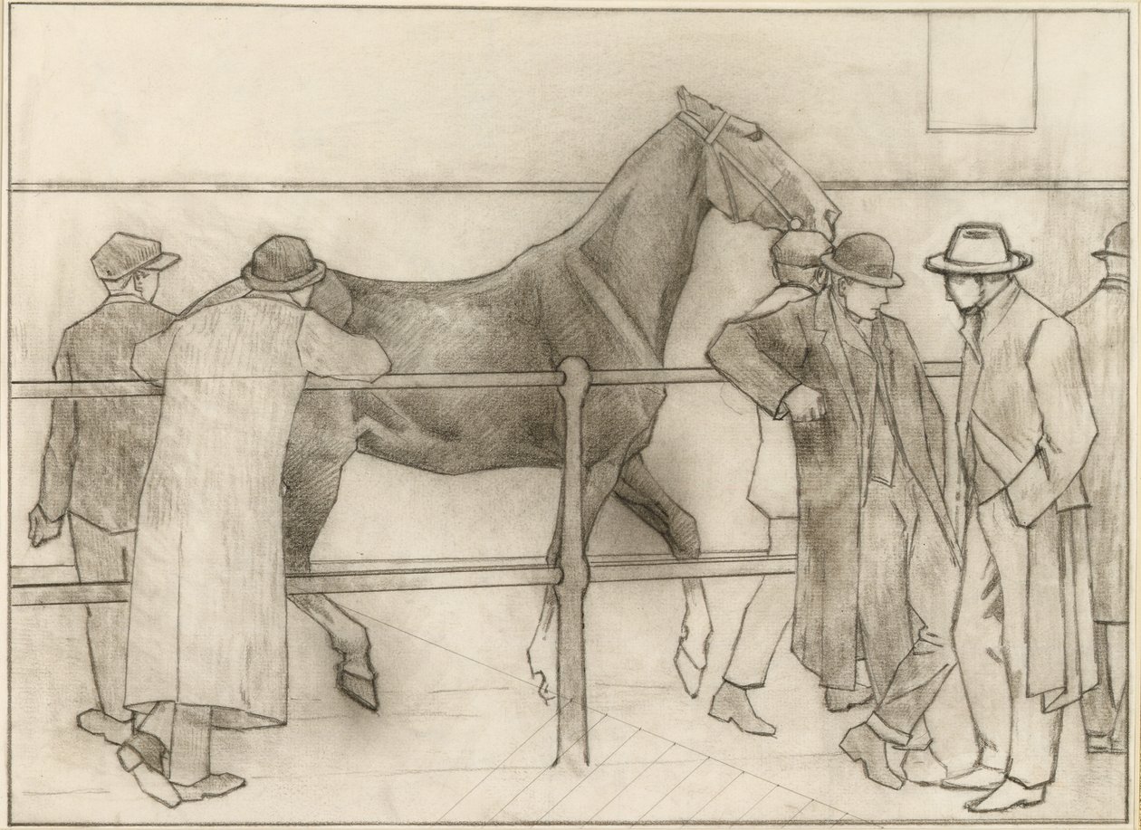 Marchands de chevaux, vers 1918 - Robert Polhill Bevan
