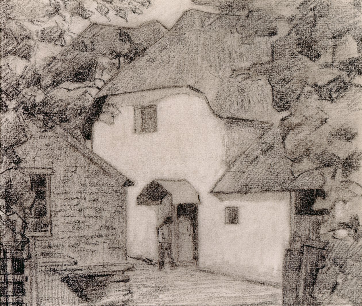 Le visiteur au moulin, 1918-19 - Robert Polhill Bevan
