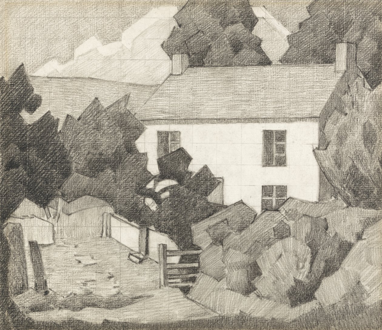 La maison blanche, vers 1920 - Robert Polhill Bevan