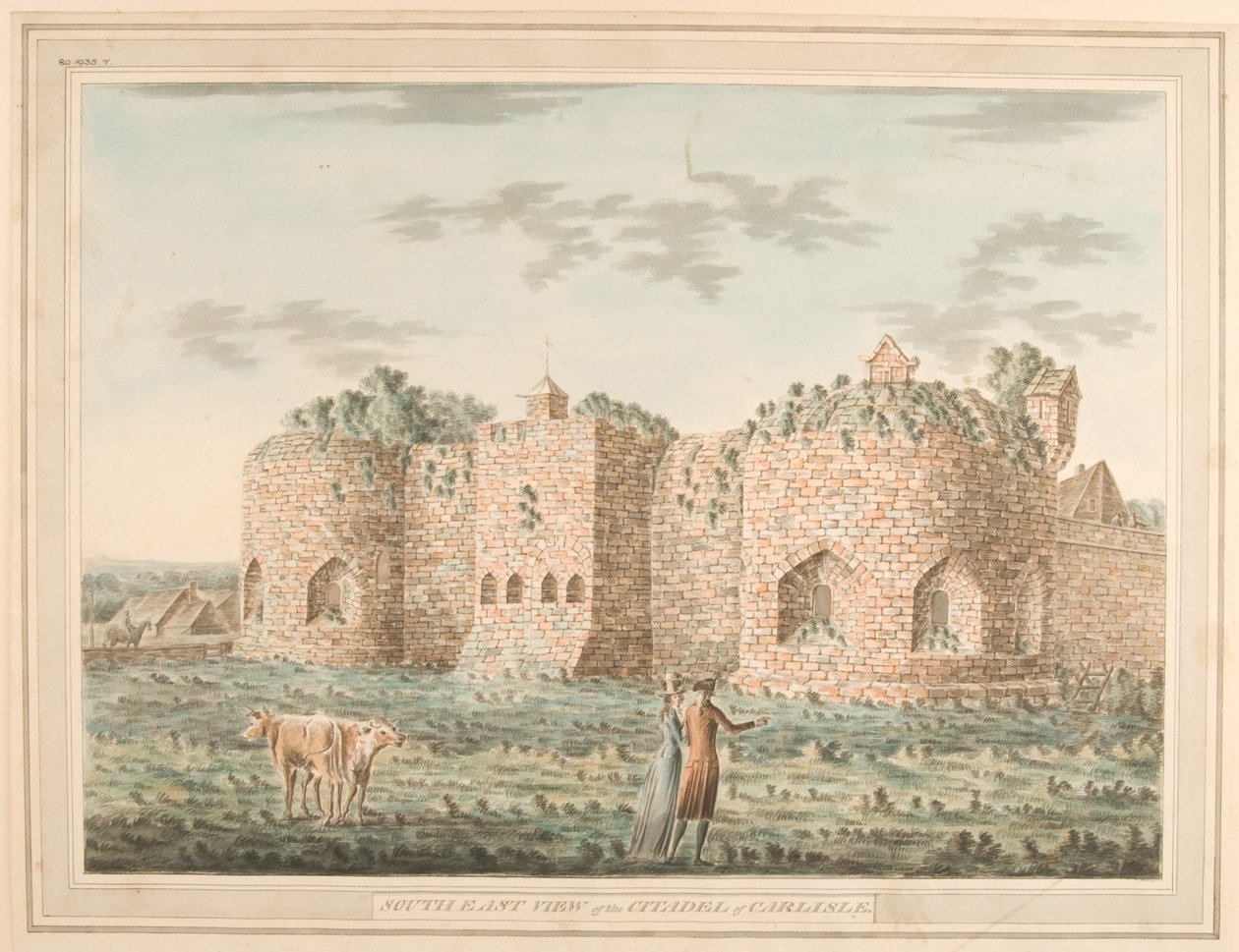 Vue sud-est de la citadelle de Carlisle, 1791 - Robert Senior Carlyle