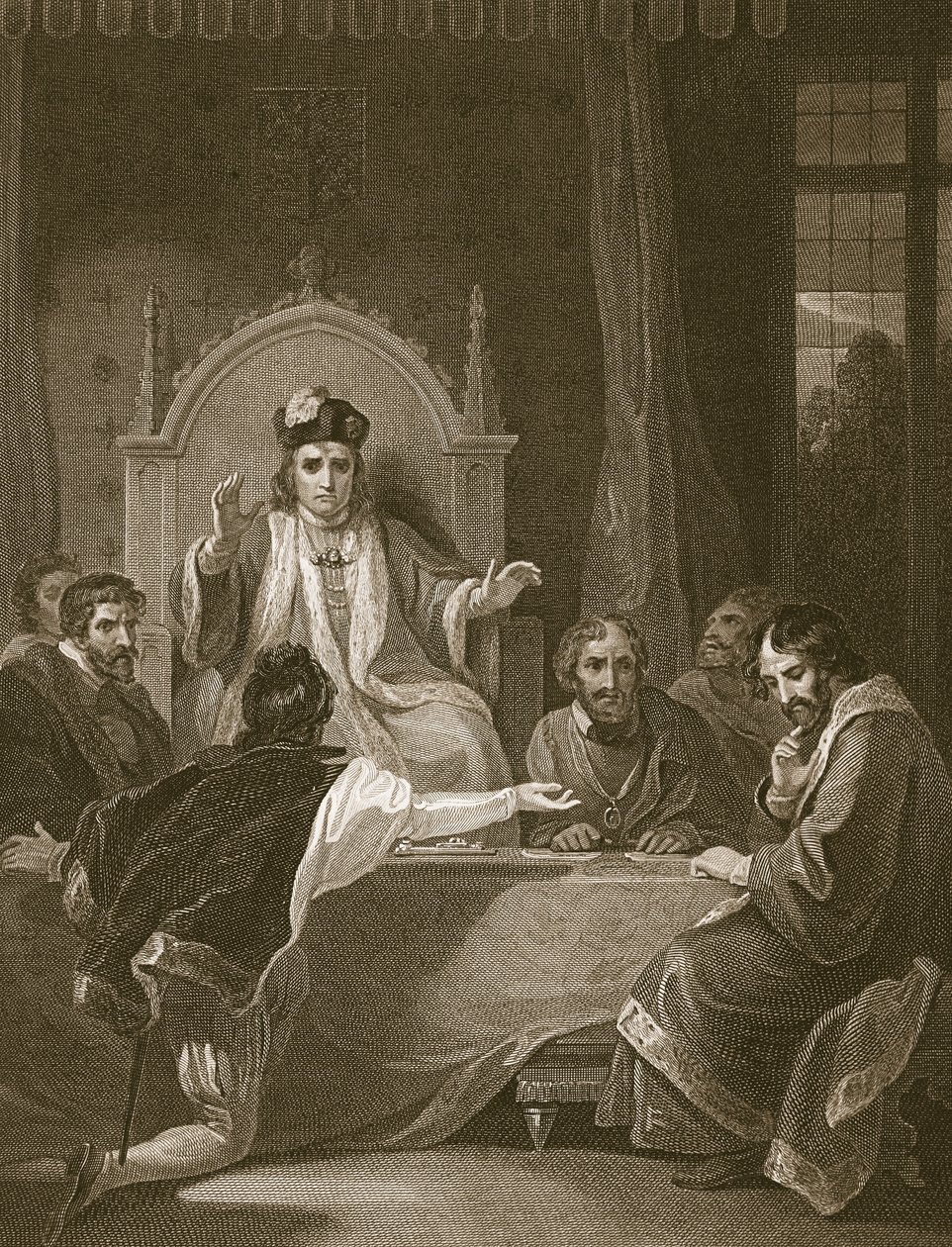Clifford accusant Stanley, gravé par W. Bromley, illustration de 