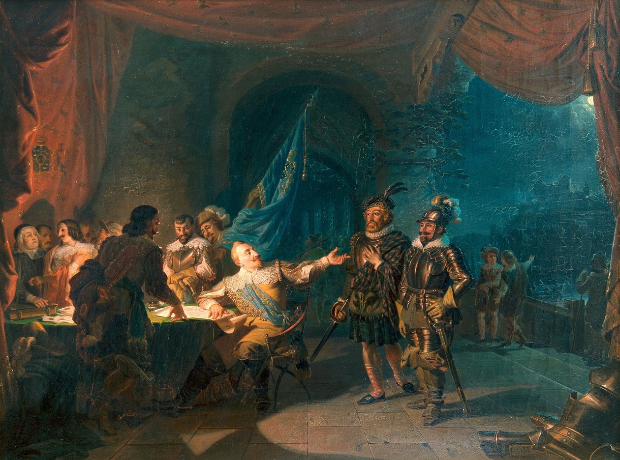 Gustave II Adolphe en négociation de guerre à Wurtzbourg - Robert Wilhelm Ekman
