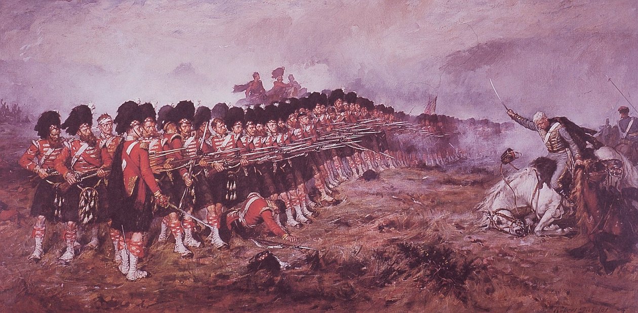 La mince ligne rouge, les 93e Highlanders face à une charge russe à la bataille de Balaklava en 1854 - Robert (after) Gibb