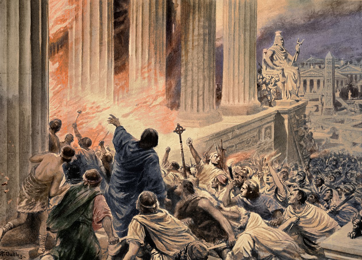 L'Incendie de la Bibliothèque d'Alexandrie en 391 après J.-C