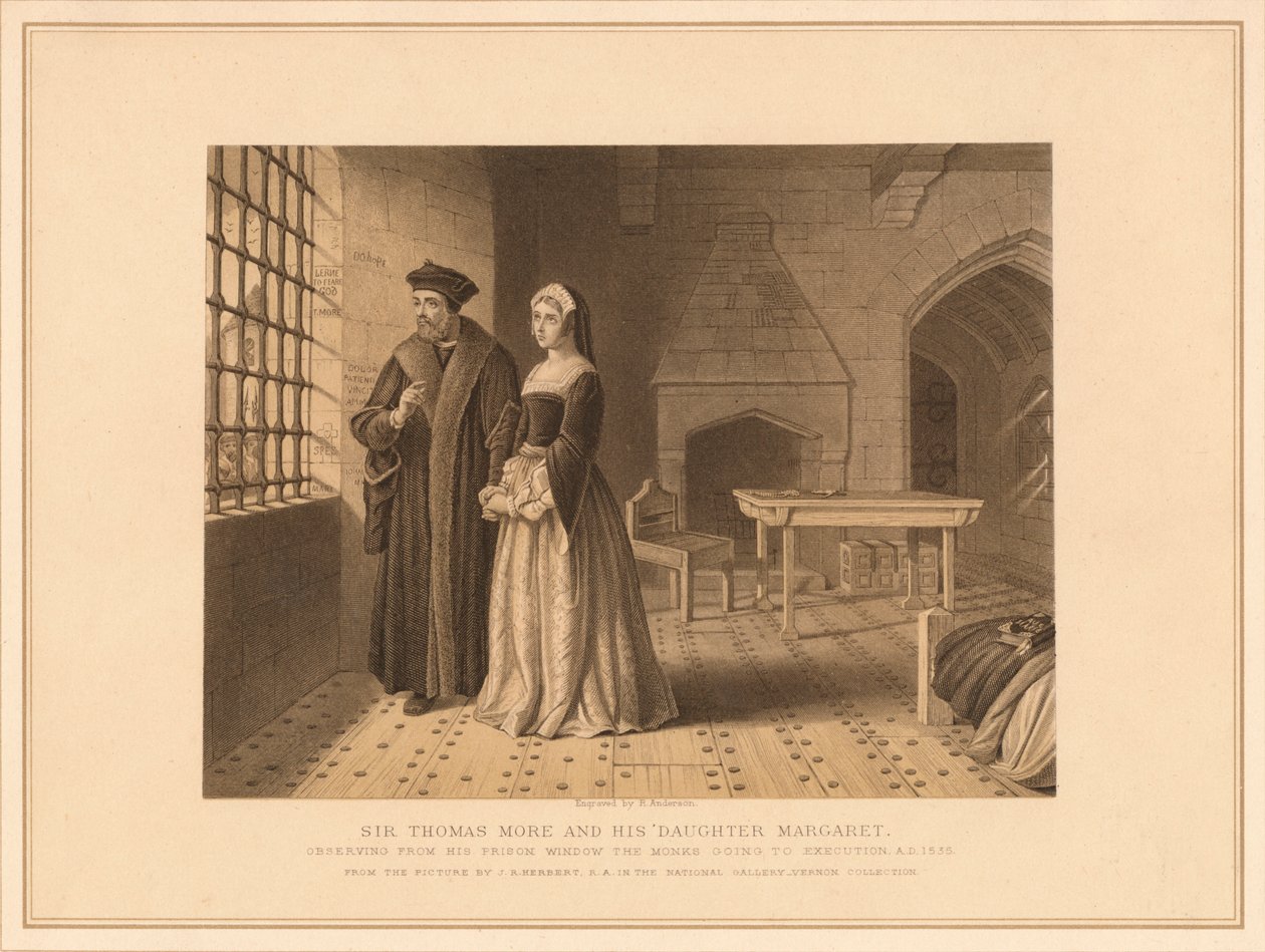 Sir Thomas More et sa fille Margaret, 1878 - Robert Anderson