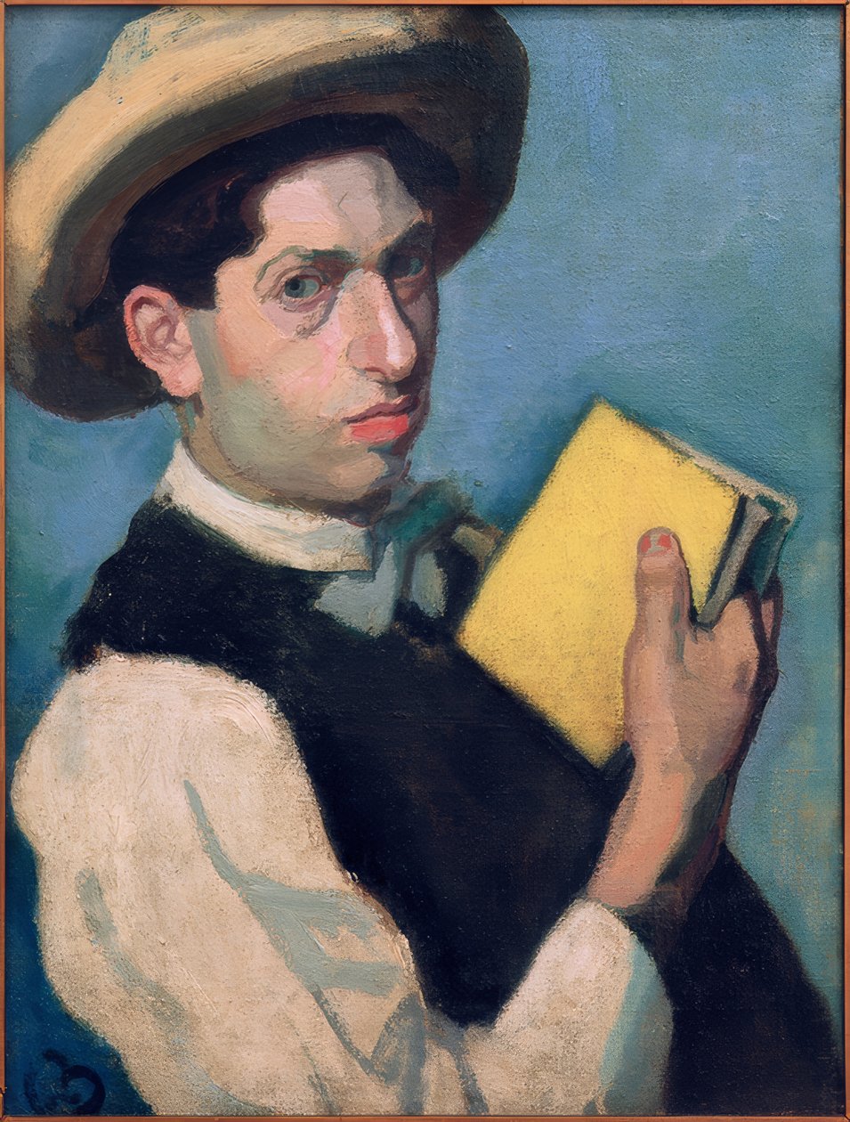 Autoportrait au chapeau de paille - Robert Bereny