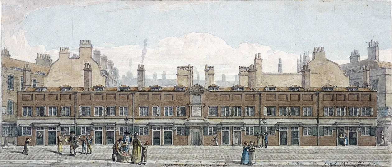 Monkwell Street, Londres, 1818 - Robert Blemmell Schnebbelie