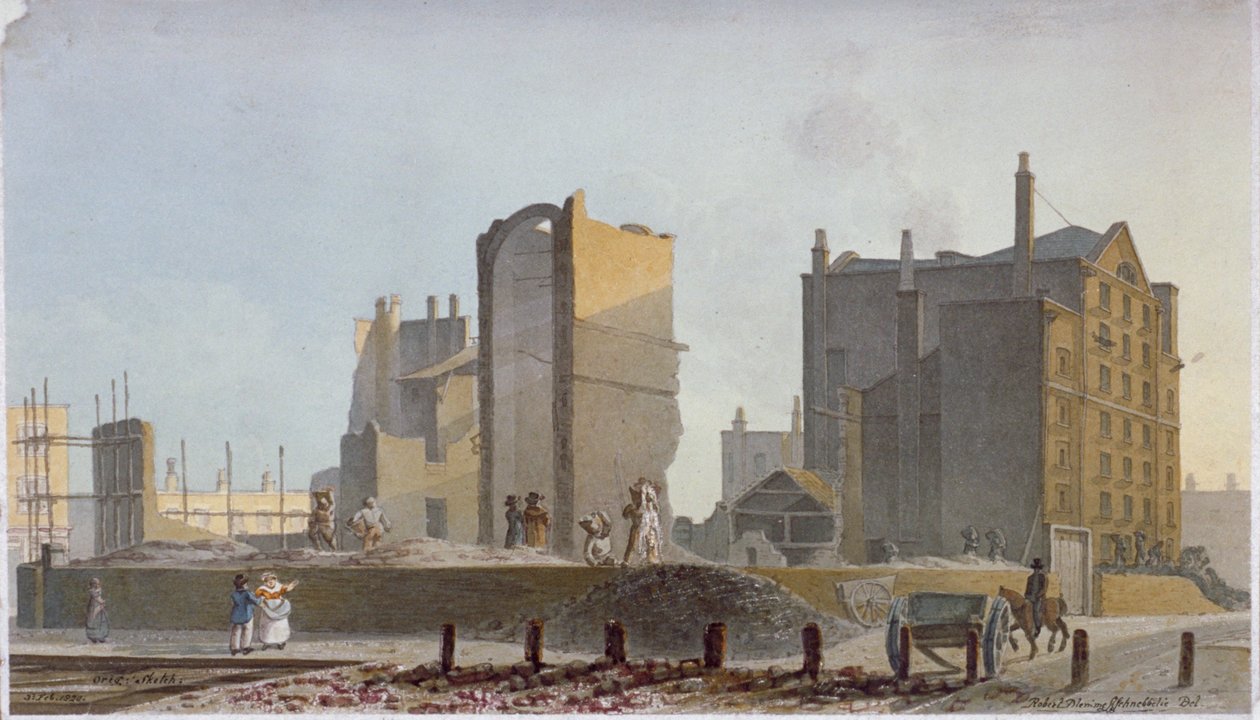 Bâtiment en ruine, Commercial Road, Stepney, Londres - Robert Blemmell Schnebbelie