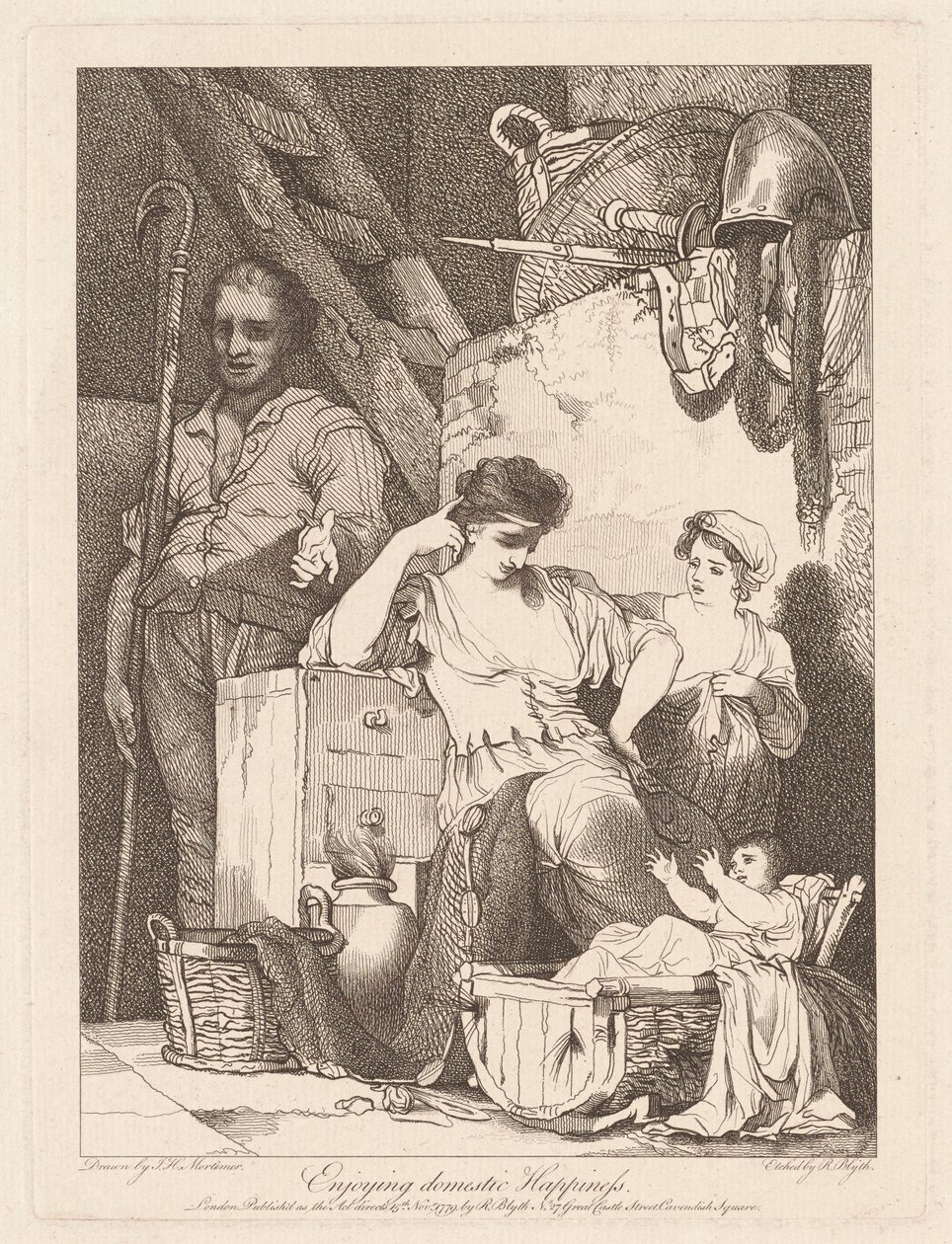 Profiter du bonheur domestique - Robert Blyth, after John Hamilton Mortimer