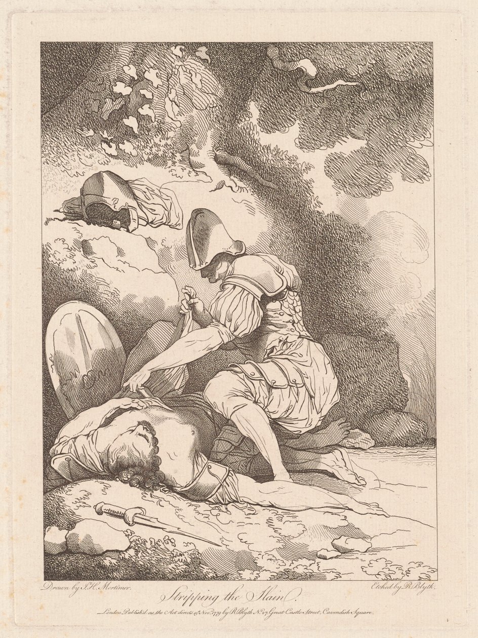 Dépouillant les morts - Robert Blyth, after John Hamilton Mortimer