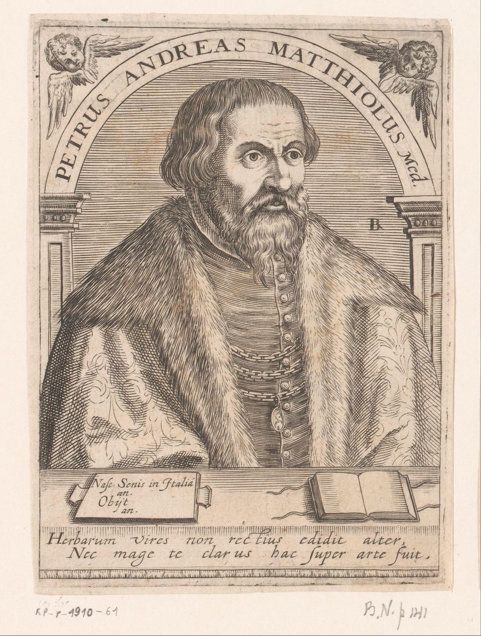 Portrait de Pietro Andrea Mattioli - Robert Boissard