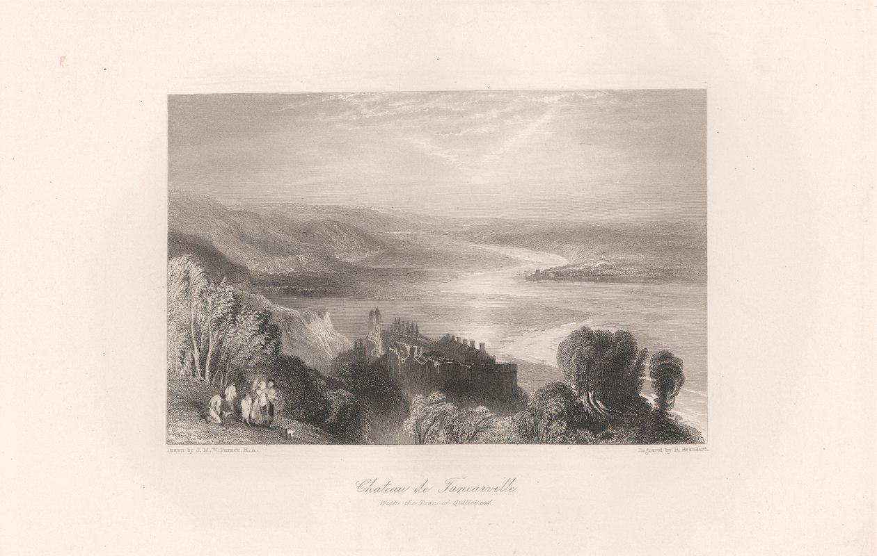 Château de Tancarville, avec la ville de Quilleboeuf - Robert Brandard