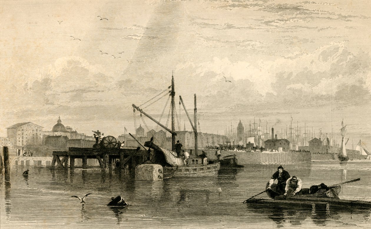 Liverpool, depuis le Mersey, No. 1..., milieu du 19e siècle - Robert Brandard