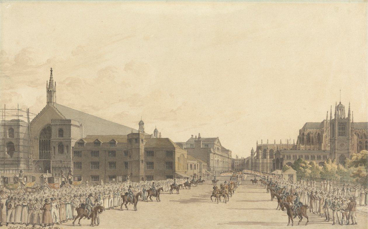 Westminster, pendant le Procès de la Reine Caroline - Robert Bremmel Schnebbelie