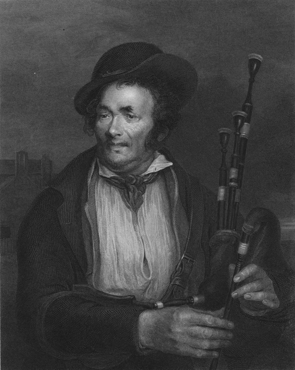 Le joueur de cornemuse, vers 1845 - Robert Charles Bell
