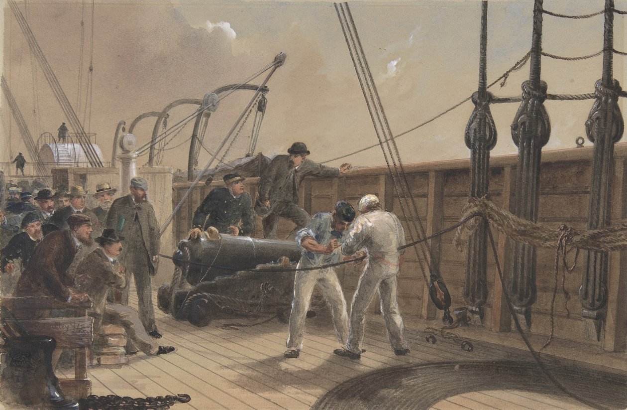 Épissure du câble après le premier accident à bord du Great Eastern, 25 juillet 1865, 1865-66 - Robert Charles Dudley