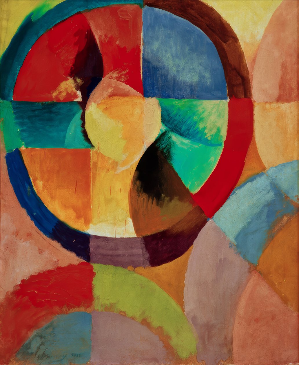 Tableau Moderne Abstrait Robert Delaunay - Formes Circulaires - Peinture Murale Prête à Accrocher