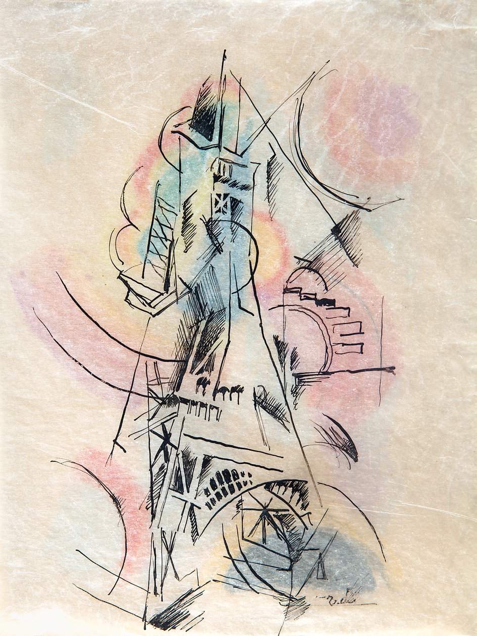 Étude pour La Tour Eiffel, vers 1911 - Robert Delaunay