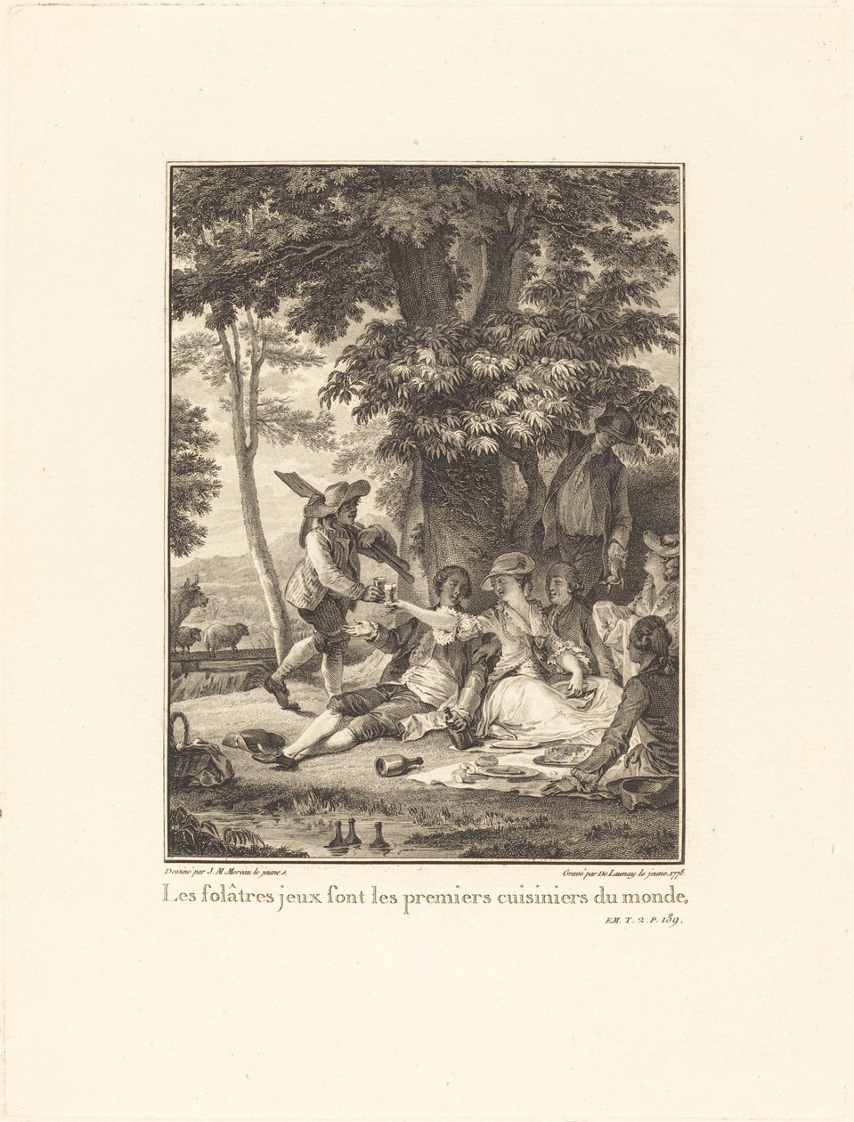 Les folâtres jeux sont les premiers cuisiniers du monde - Robert Delaunay after Jean Michel Moreau