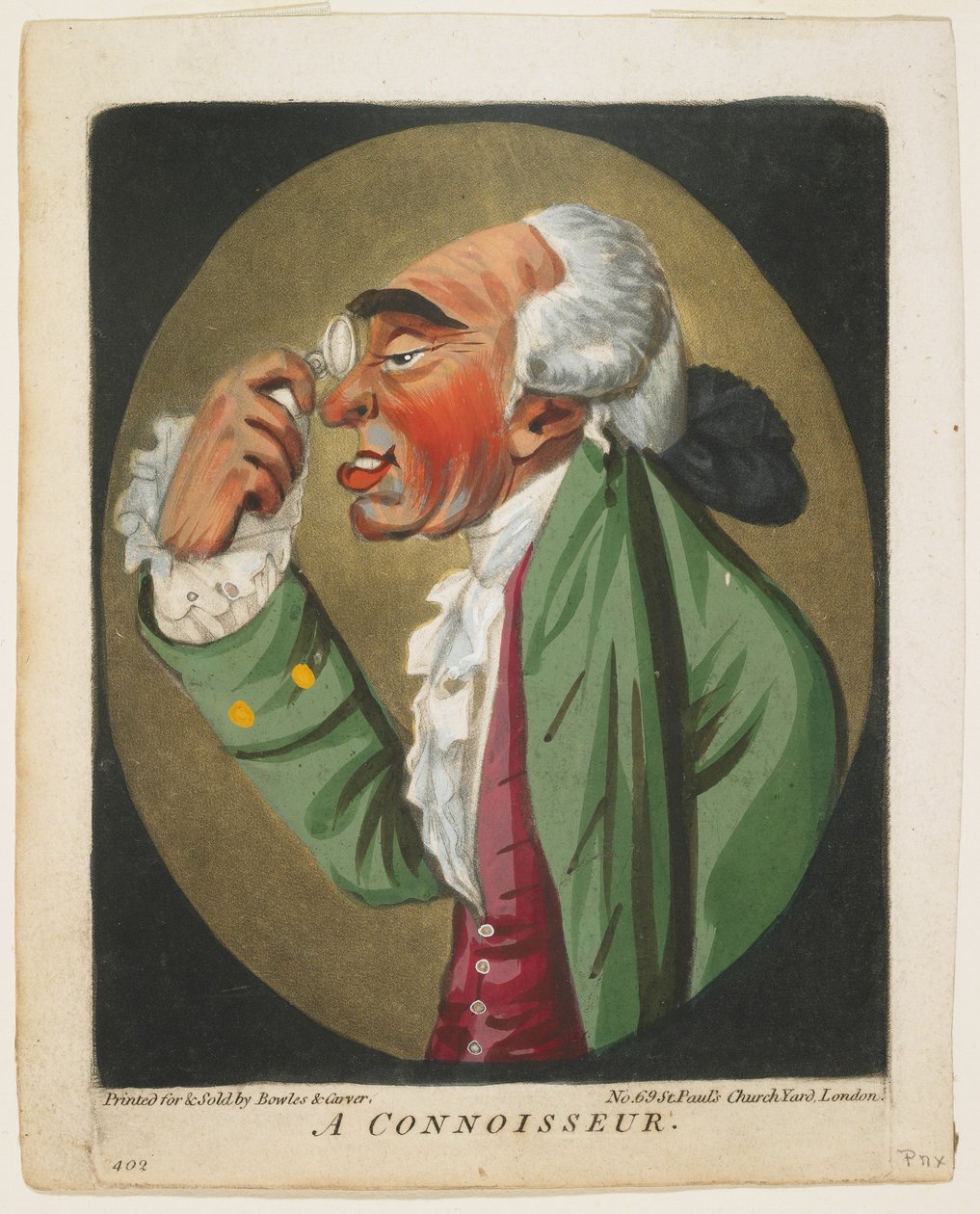 Un connaisseur, tiré de A Book of Heads, 1795 - Robert Dighton