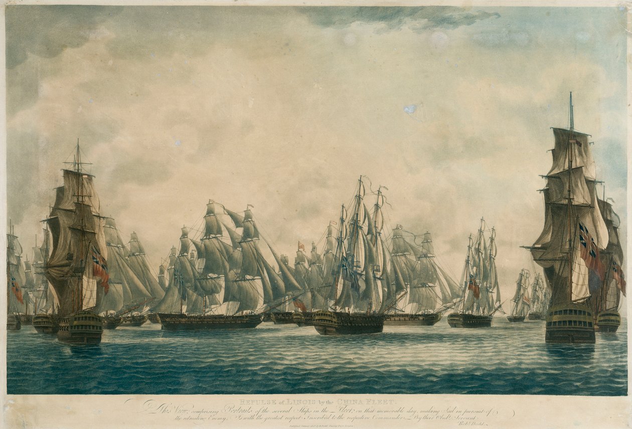 Repousse de Linois par la flotte de Chine... Navires de la flotte poursuivant l