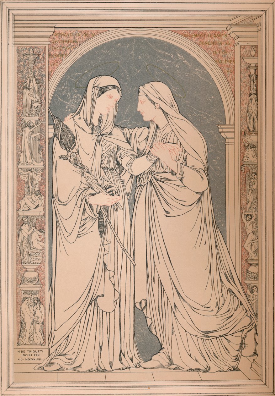 Une image en mosaïque de marbre, par Le Baron H. De Triqueti, Paris - Robert Dudley