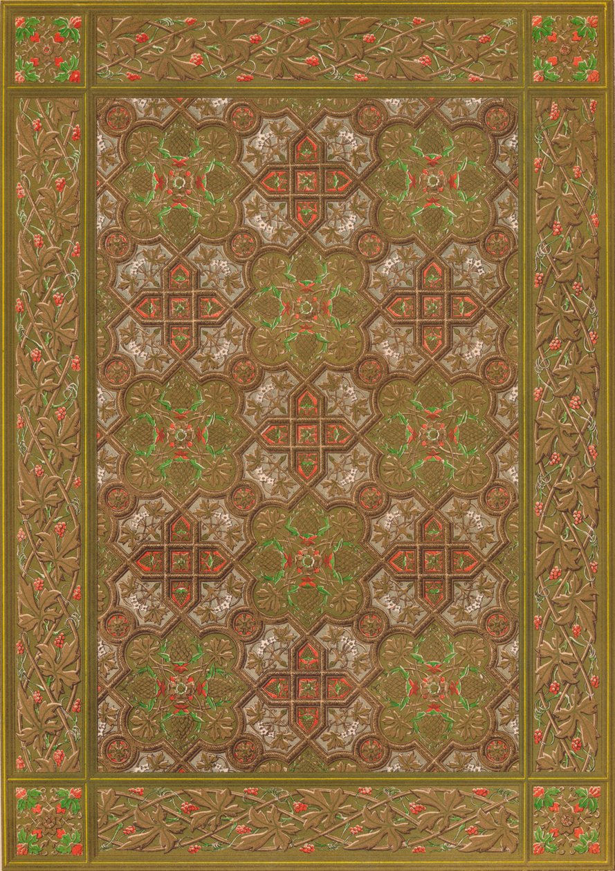 Un panneau en cuir embossé par Habenicht, Vienne, 1863 - Robert Dudley