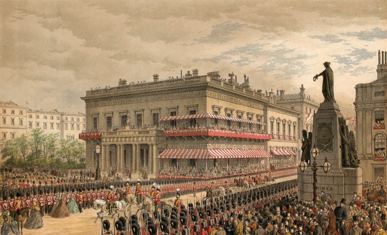 Waterloo Place et Pall Mall, 7 mars 1863 (gravure) - Robert Dudley
