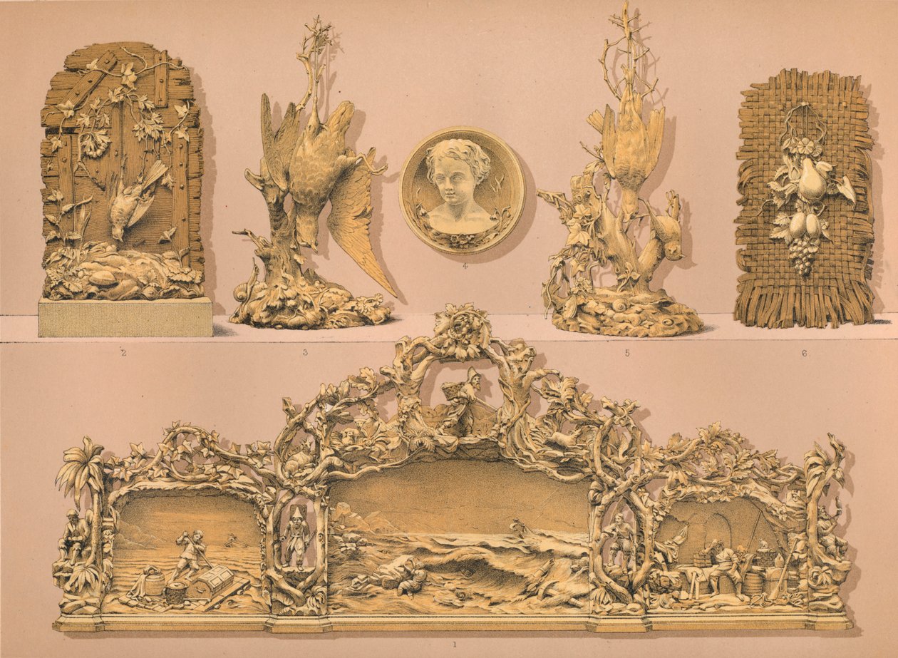 Sculptures sur bois, 1893 - Robert Dudley