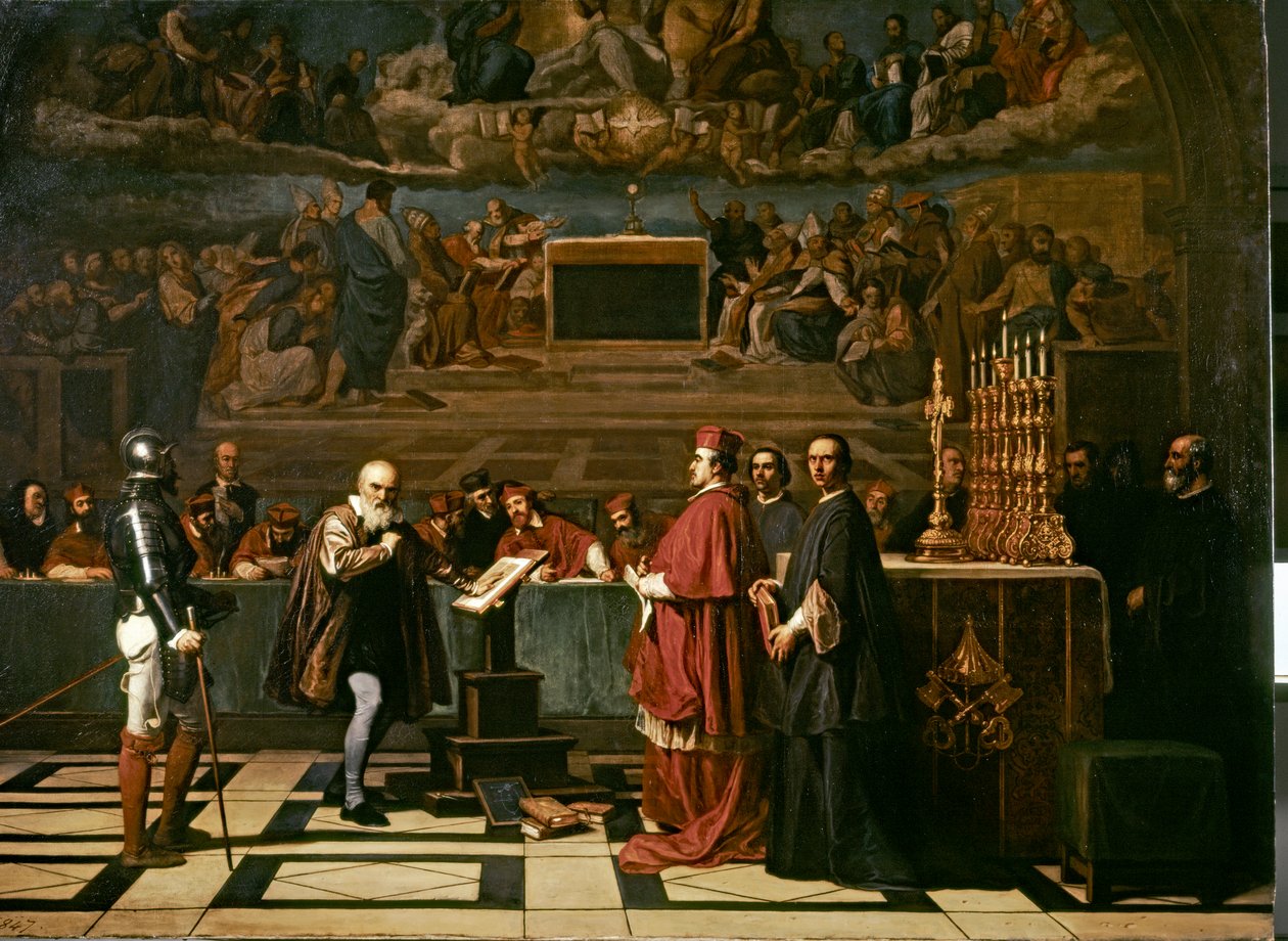 Galilée devant le Saint-Office en 1632, 19e siècle (huile sur toile) - Robert Fleury
