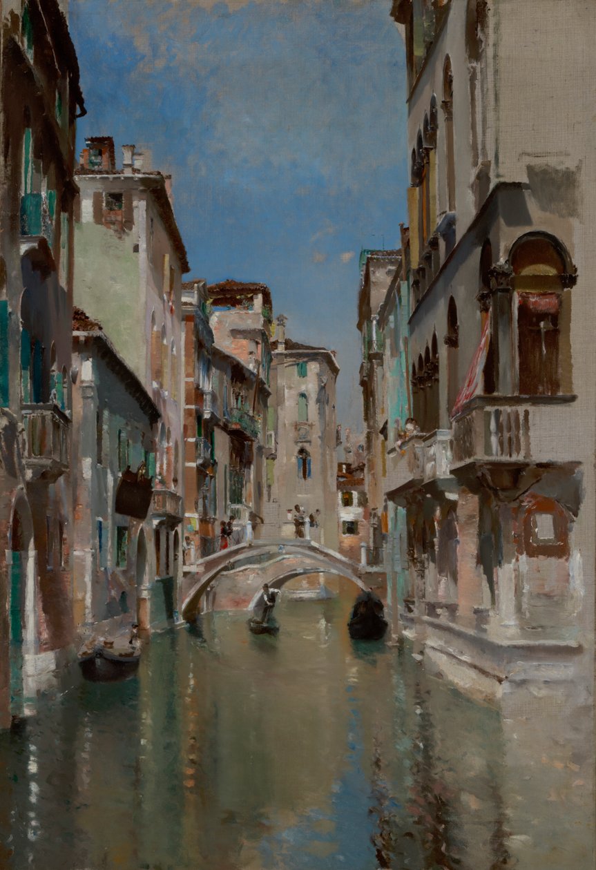 Canal à Venise, quartier de San Trovaso - Robert Frederick Blum