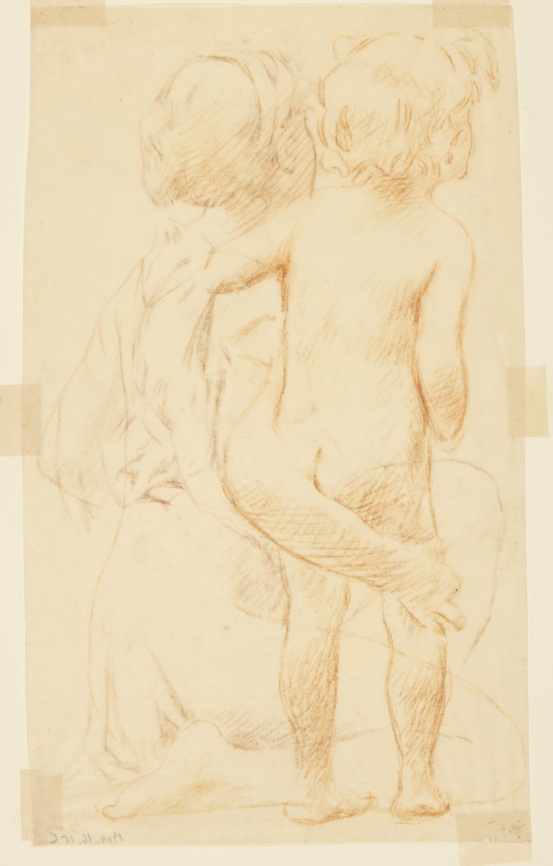 Étude pour une femme assise tenant un enfant, « Festival des vendanges », Mendelssohn Glee Club, New York, NY - Robert Frederick Blum